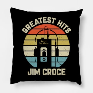 Greatest Hits Jim Retro Walkman Croce Vintage Art Pillow