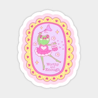 Worthy And Enough Frog In Love Magnet