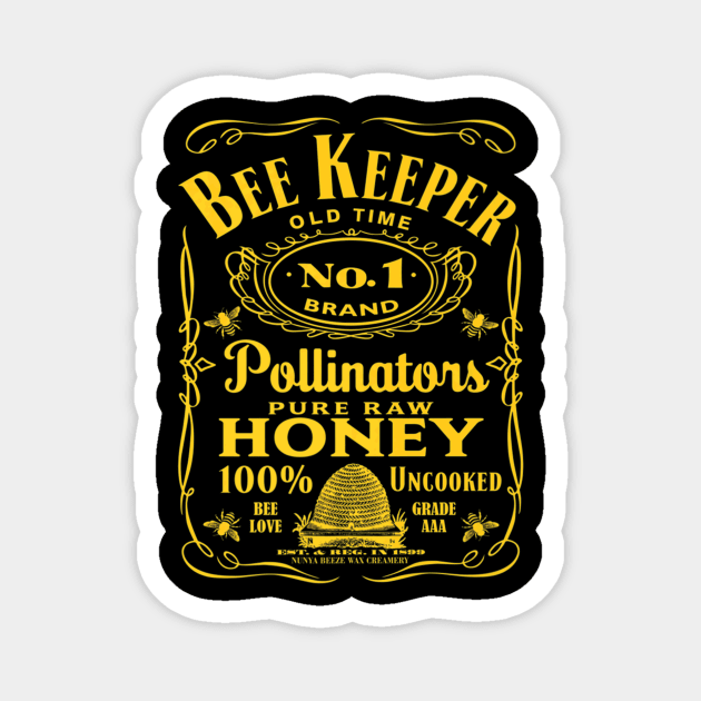 Beekeeping Old Time Honey Bee Magnet by Owl Is Studying