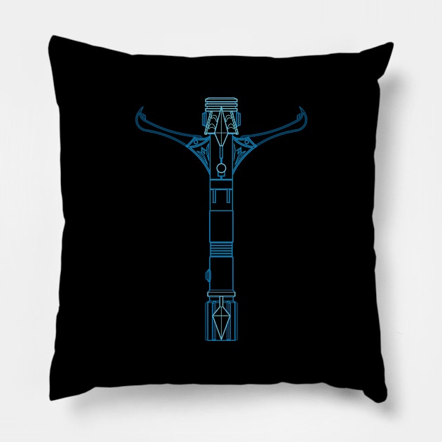 Master Gios' Blade (Outlines) Pillow by Triad Of The Force