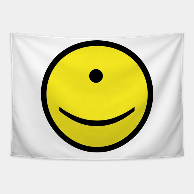 Cyclops Smiley Face Tapestry by cartogram