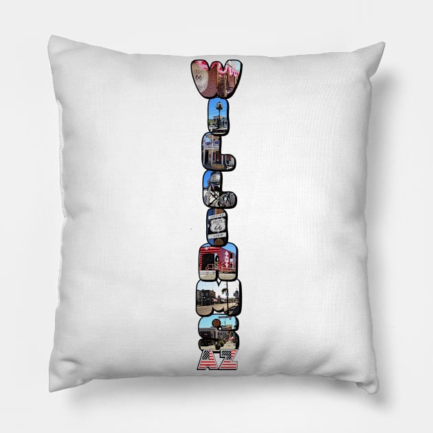 Williams Arizona Big Letter - Vertical Pillow by ButterflyInTheAttic