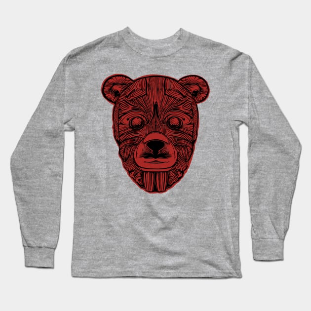 Cute Bear Face Black Shirt