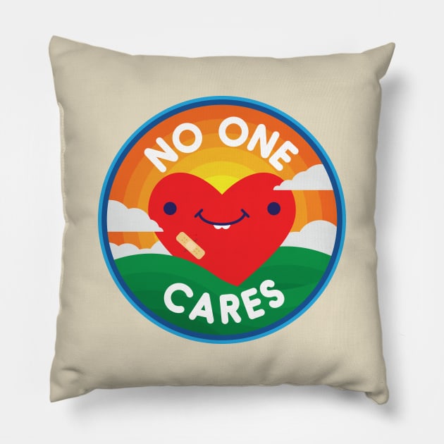 No One Cares Pillow by jthreeconcepts