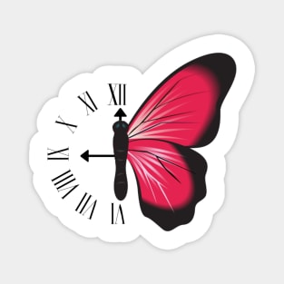 Butterfly clock art Magnet