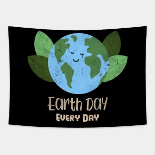 Earth Day Everyday Climate Vote Typographie Illustration Gift Tapestry