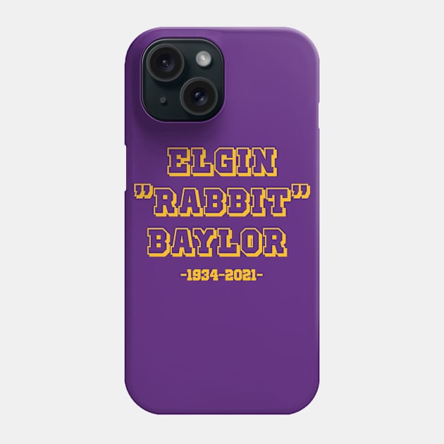 Elgin "Rabbit" Baylor Memorial Varsity Print Phone Case by PosterpartyCo