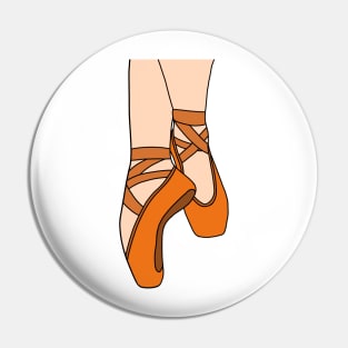 Orange pointe shoes Pin