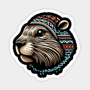 Design head beaver tribal style Magnet