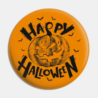 Halloween Scary Evil Pumpkin Funny Pumpkin Head Pin