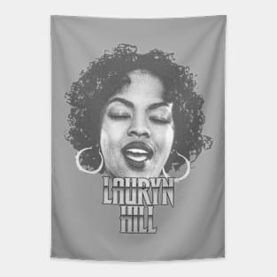 Retro Lauryn Hill Black Halftone Tapestry