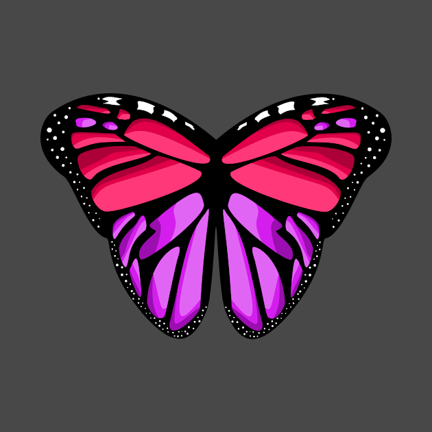 lovely monarch pink butterfly wings by prettyguardianstudio