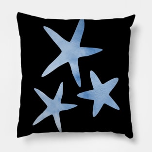 Blue Starfish Artwork Pillow