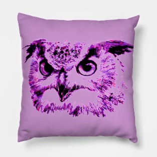 Owl design in purple Pillow