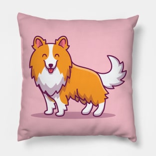 Cute Sheltie Dog Pillow