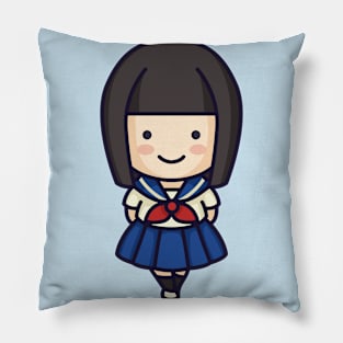 Cute Japanese Student Girl Pillow