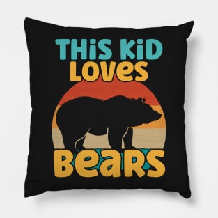 Kids This Kid Loves Bears - Bear lover design Pillow