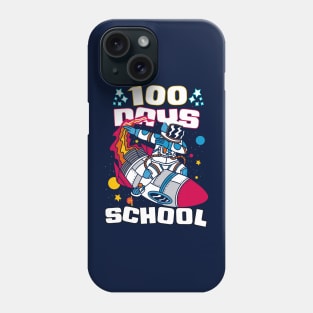 100 days of school featuring an astronaut dabbing on his rocket #2 Phone Case