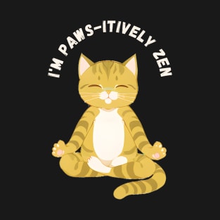 Cat Yoga Poses Cats Practicing Mindfulness Meditation T-Shirt