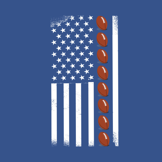 Discover American Football Touchdown Sport with American Flag Graphic - American Football - T-Shirt