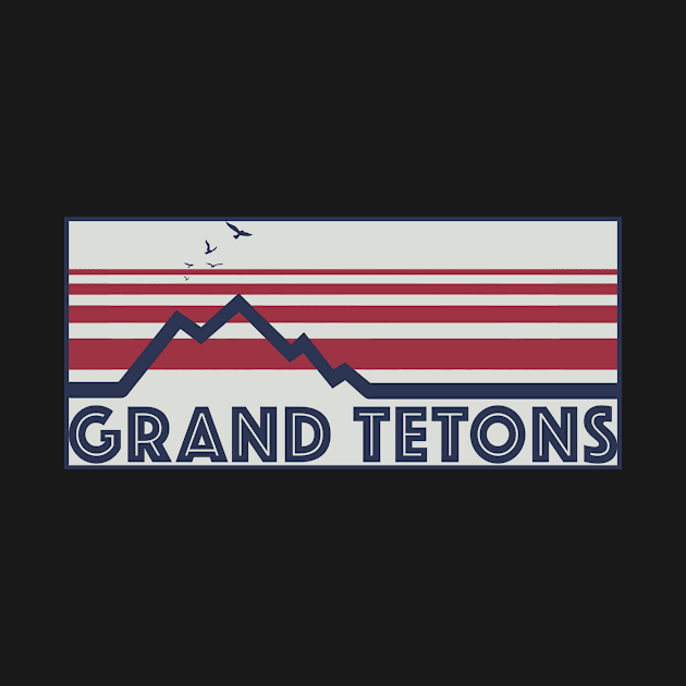 Grand Tetons Retro Style by zsonn