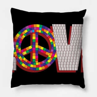 Love & Peace Colorful Pillow