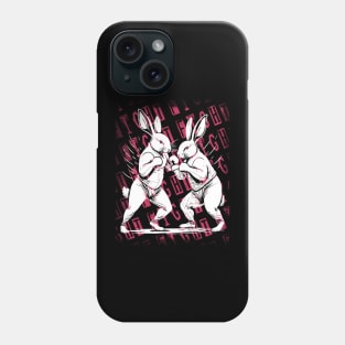 Two White Rabbits Boxing Phone Case