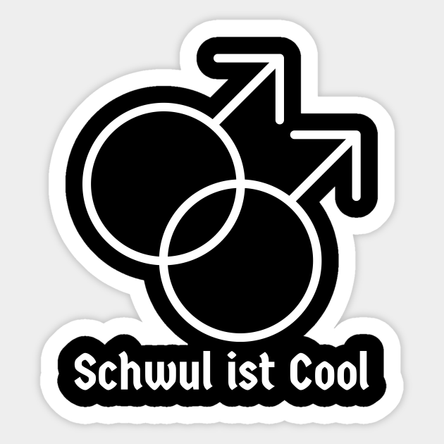 Schwul Ist Cool Gay Is Cool German Male Symbols Gay Pride Gay Pride Sticker Teepublic