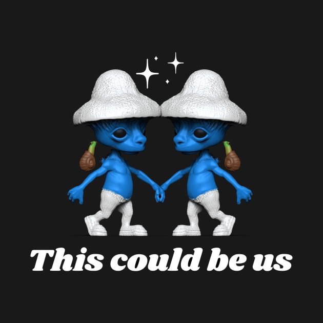 smurf cat we live we love we lie couple this could be us meme by GoldenHoopMarket