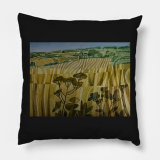 Abstract Yellow Landscape Hastings England Pillow