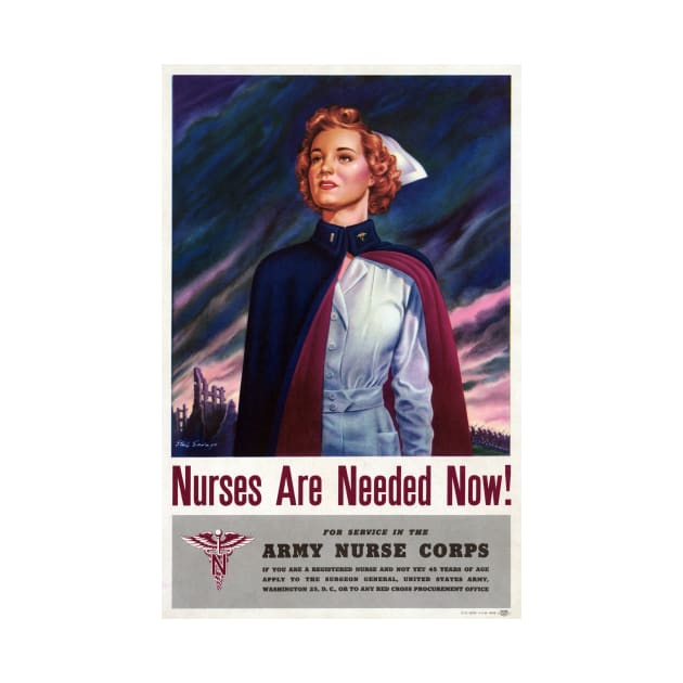 Vintage Advertising Poster Nurses are needed now by vintagetreasure