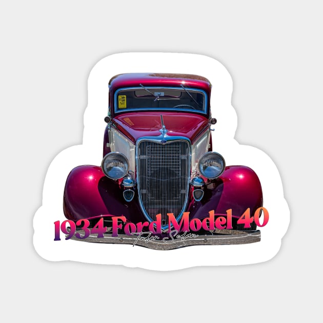 1934 Ford Model 40 Tudor Sedan Magnet by Gestalt Imagery