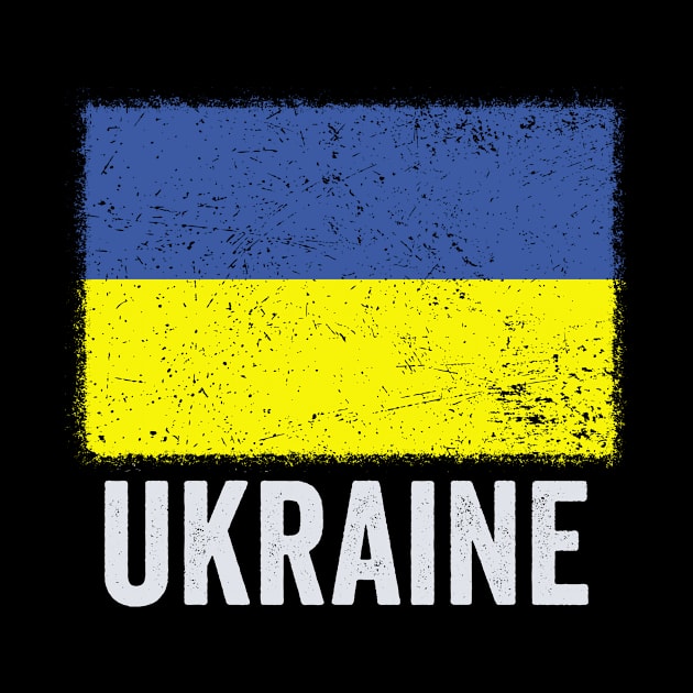 Ukraine Retro Ukraine Flag by Hawenog