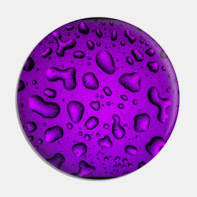 Cool Grainy Purple water drops Pin by PLdesign