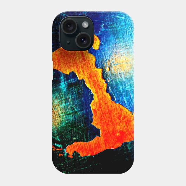 Orange and Blue Abstract Phone Case by soitwouldseem