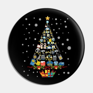 Funny Merry Christmas Police Christmas Tree Pin