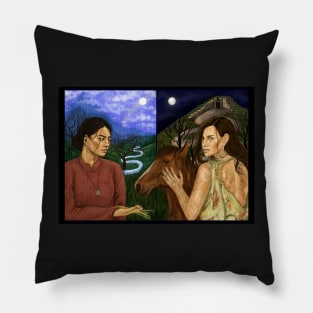 Worlds Apart - AndromaQuynh painting Pillow