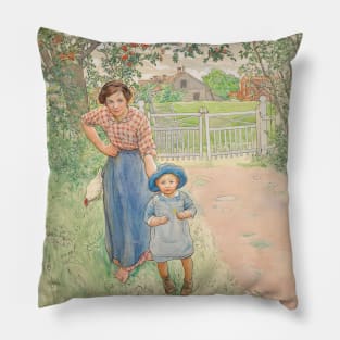 Say Hello to the Gentleman! by Carl Larsson Pillow