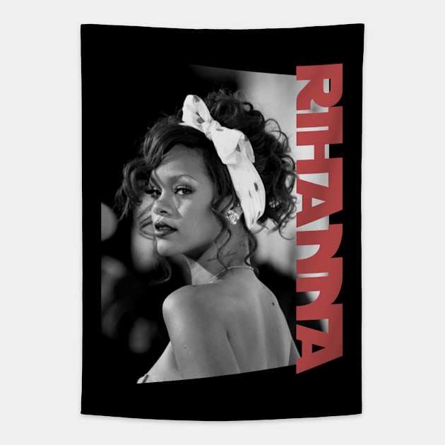 graceful rihanna - monochrome style Tapestry by BUBBLEMOON