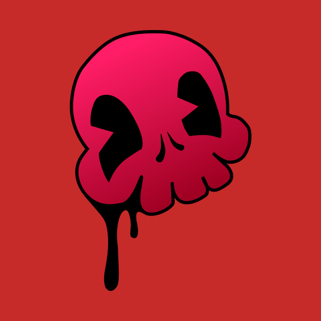 Skull Drip'z Red and Black by FlameCat