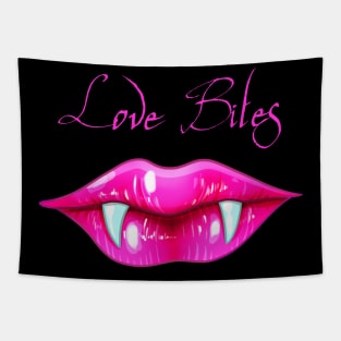 Pastel Goth Love Bites Vampire Lips Valentine Tapestry