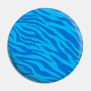 Tiger Print Two Toned Blue Pin