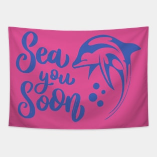 Sea you soon [Positive tropical motivation] Tapestry