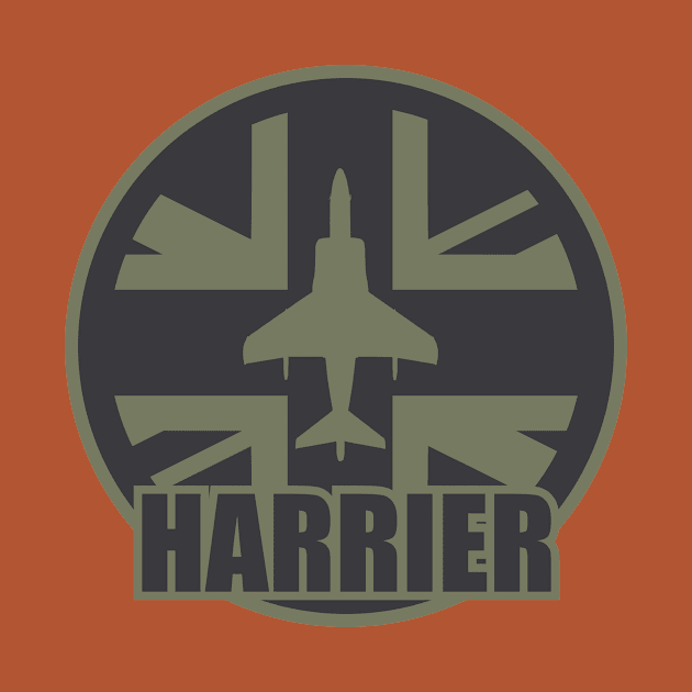 RAF Harrier (Union Jack) by Tailgunnerstudios