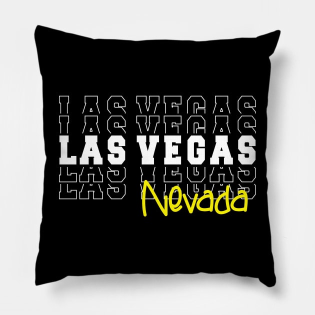 Las Vegas city Nevada Las Vegas NV Pillow by TeeLogic