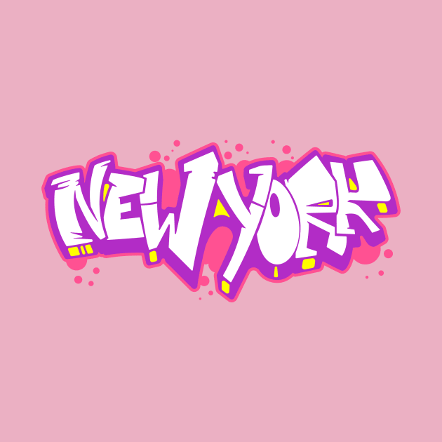 New York horizontal graffiti 3 by manuvila