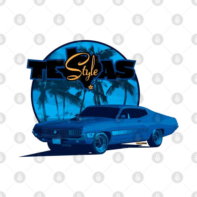 Texas-Style 1970 Torino Beach scene blue colors by CamcoGraphics