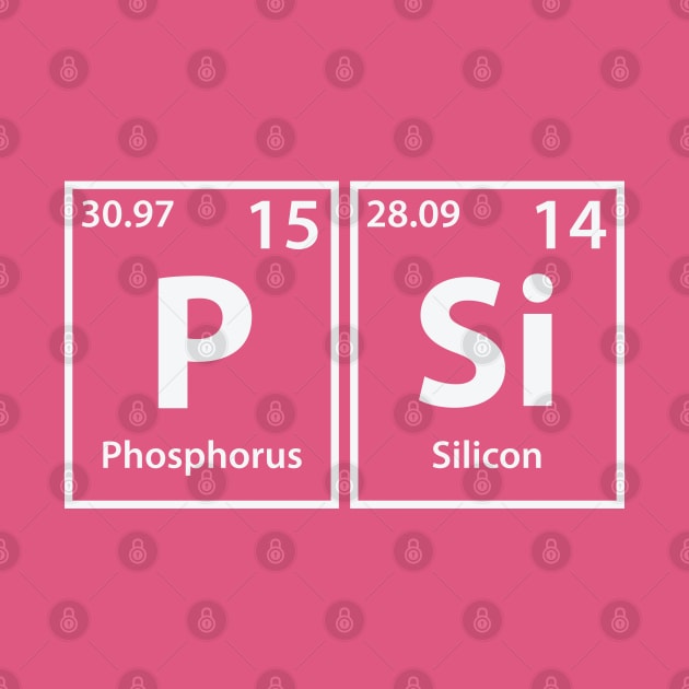 Psi (P-Si) Periodic Elements Spelling by cerebrands