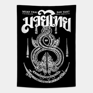 Muay Thai Sak Yant Serpents The Art of Eight Limbs Tapestry