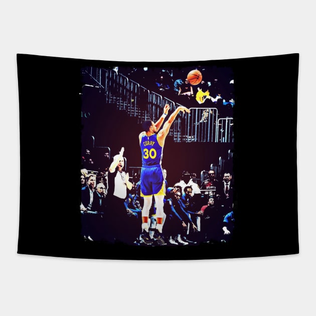 Vintage Stephen Curry Tapestry by Skelector Art